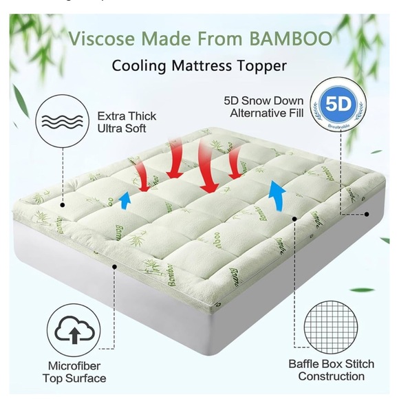 Bamboo Mattress Topper - Picture 2 of 5